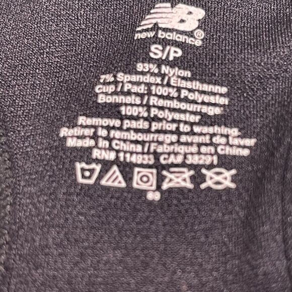 New Balance Black Sports Bra - Picture 4 of 7